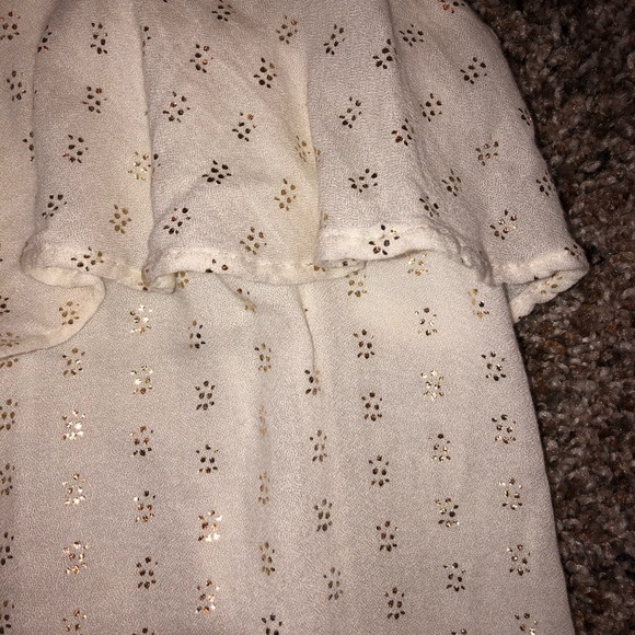 american eagle white ruffle button down tank top - Picture 3 of 3